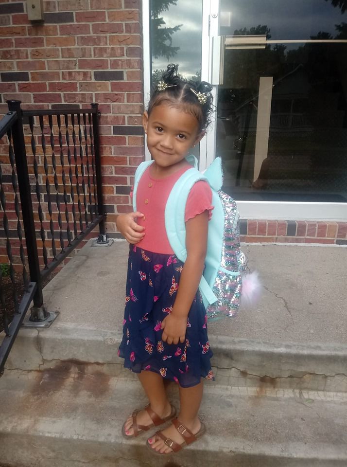 Aaliyah's first day of kindergarten